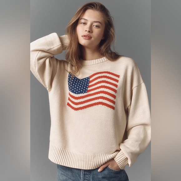 Anthropologie Sweaters - NWT! Anthropologie Porridge Americana Pullover Sweater - Size XL 🎡